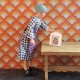 Lundby Dolls House Picture - Girl Face Small Silver Arched Picture Frame