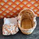 Lundby Dolls House Carrycot - Floral Wicker Cradle 5183
