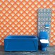 Lundby Dolls House Bathroom - Blue Bath Left Plug