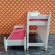 Lundby Dolls House White Tall Bunk Bed Set 9754