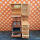 Lundby Dolls House Kitchen - Brown Tiled Kitchen Set 9278