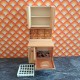 Lundby Dolls House Kitchen - Brown Tiled Kitchen Set 9278