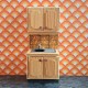 Lundby Dolls House Kitchen - Brown Tiled Sink Unit