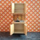Lundby Dolls House Kitchen - Brown Tiled Sink Unit
