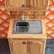 Lundby Dolls House Kitchen - Brown Tiled Sink Unit