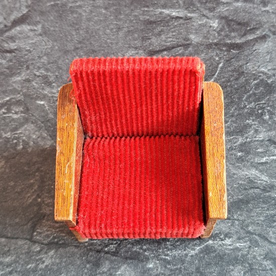 Lundby Dolls House Lounge - Red Corduroy Armchair