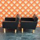 Lundby Dolls House Lounge - Black Armchair Pair 5158