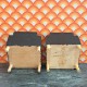 Lundby Dolls House Lounge - Black Armchair Pair 5158